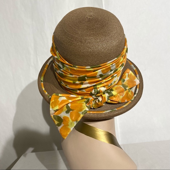 Mary Sachs Vintage Woven W/ Floral Ribbon Hat main image 15